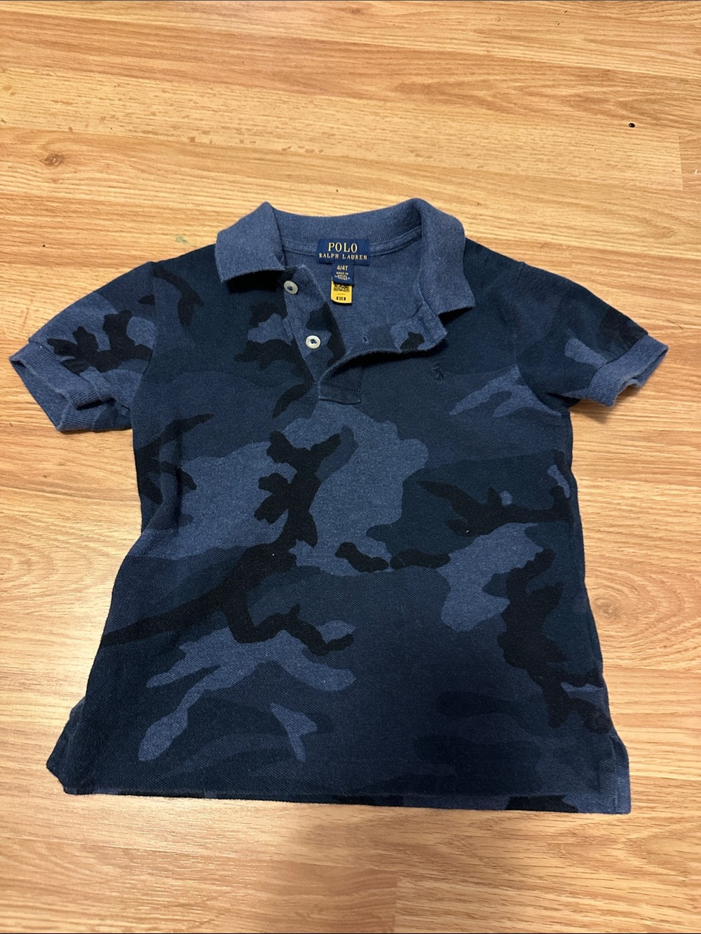 Polo by Ralph Lauren Boys Navy & Black Camo Polo
